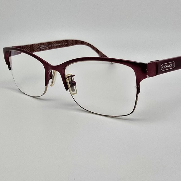 Coach HC5038 Montana 9134 Satin Burgundy Semi-Rimless Eyeglasses Frame w/ Case - Picture 3 of 16